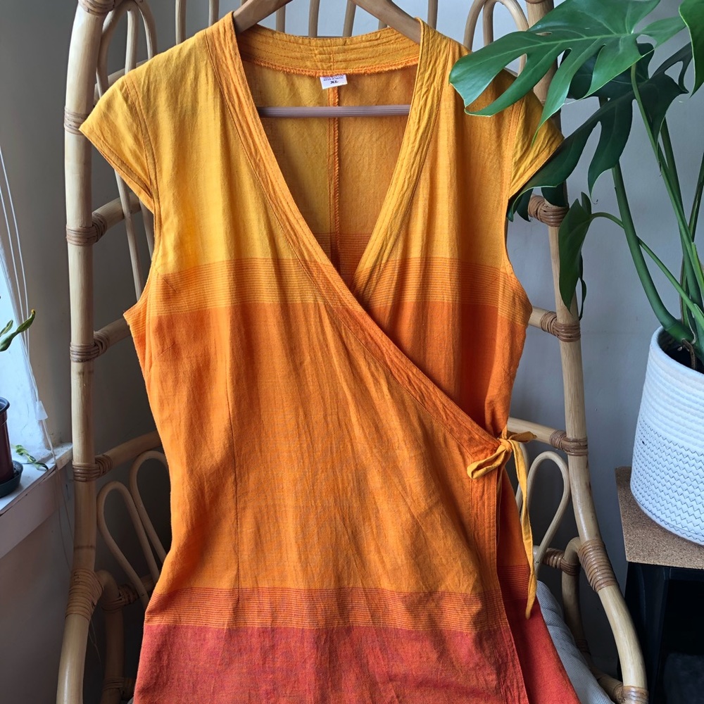 Beautiful sunset wrap dress